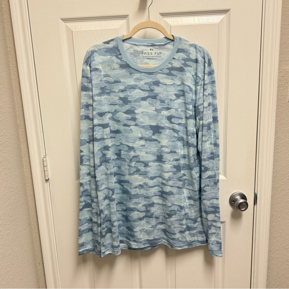 Free Fly Blue Camo Longsleeve Top